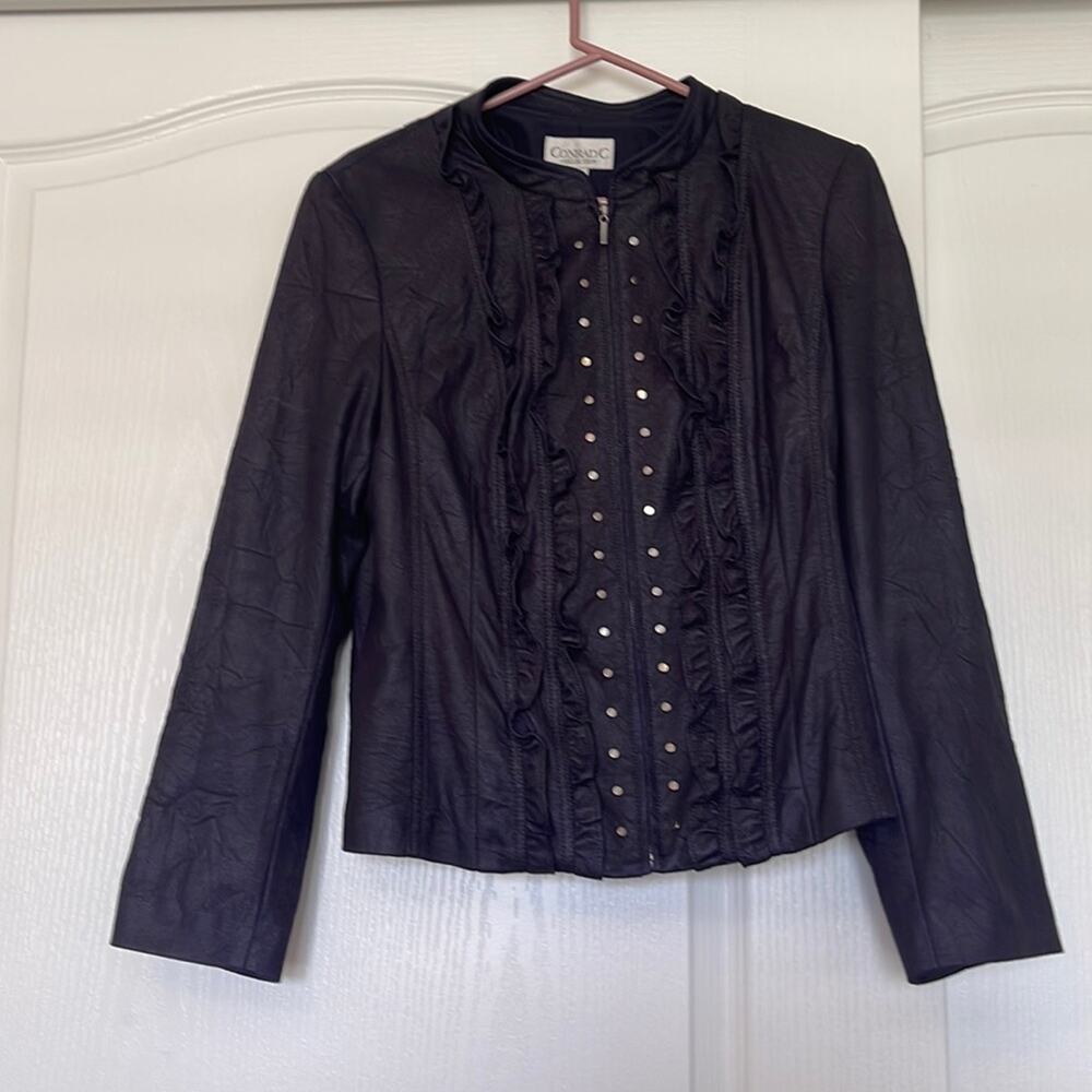 Conrad C Collection Purple Studded Jacket Sz L